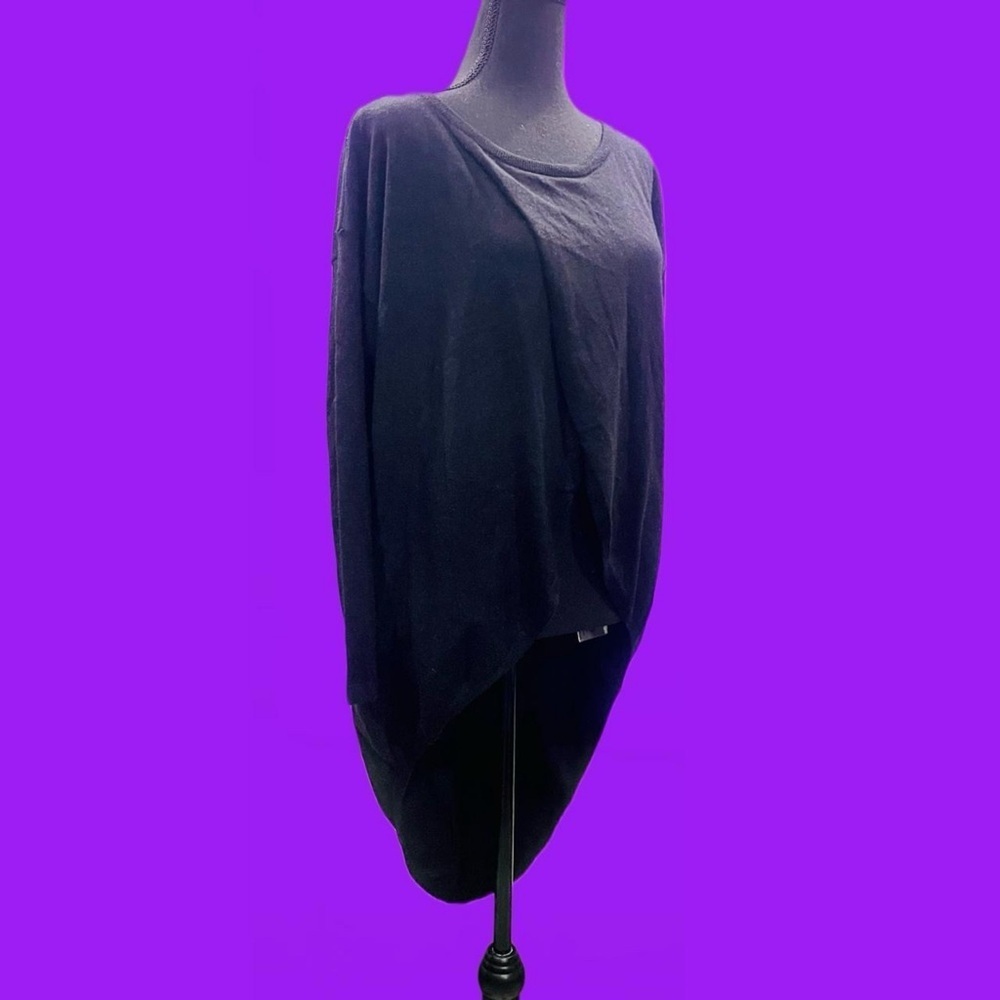 Generation K Black Tunic Wrap Sweater Top Size Small